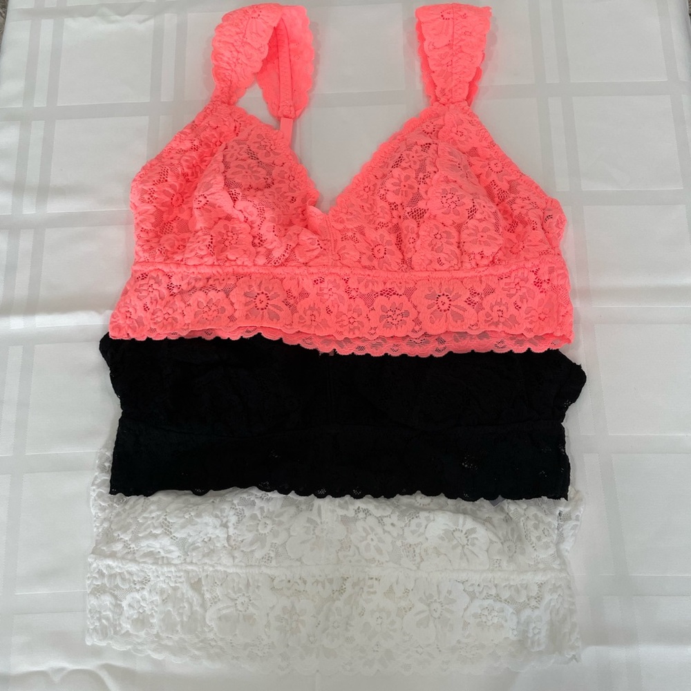 NWT Lot 3 Aerie Lace Bralettes L